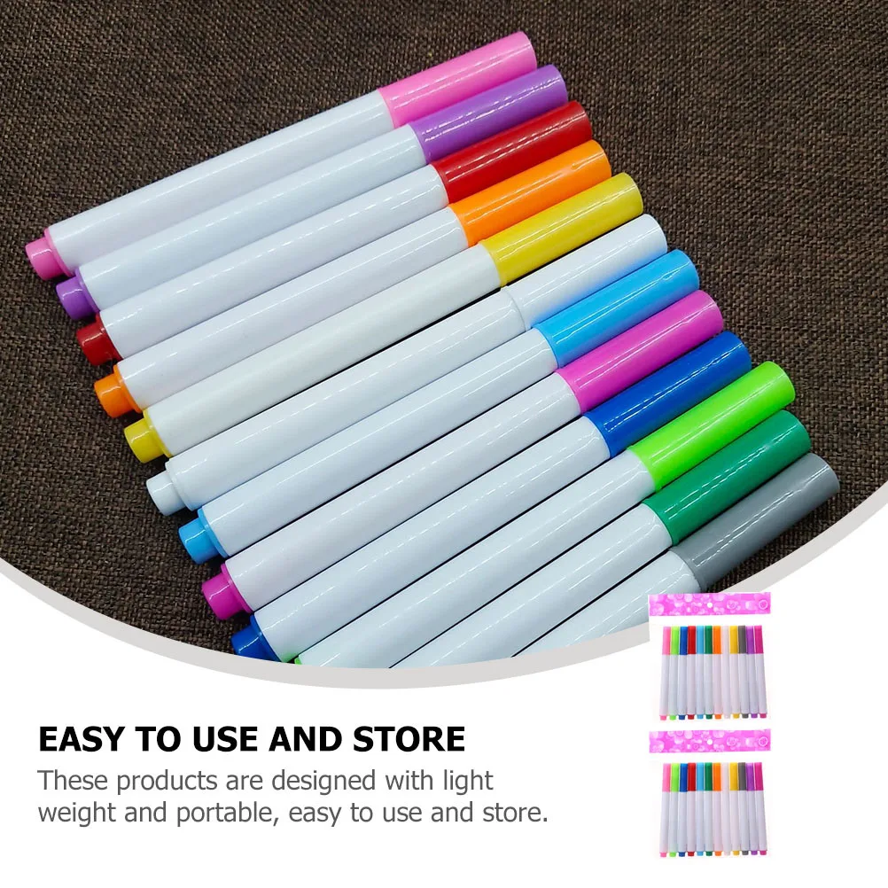 

24pcs Quick Dry Fluorescent Blackboard Marker Pens Water-Based Dust-Free Erasable For Glass Whiteboard Plastic Paper School