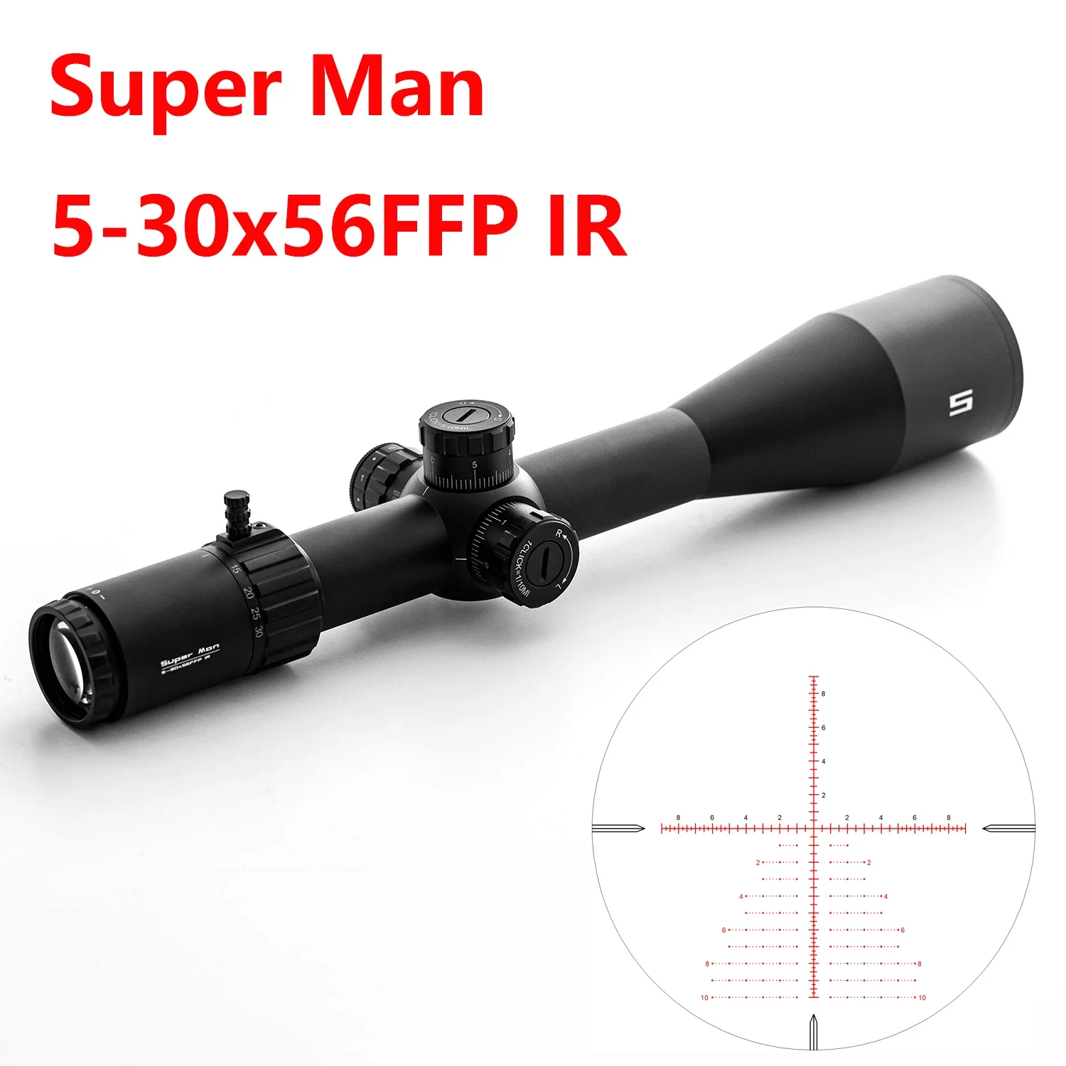 100% Original 34mm Tube 5-30x56 FFP IR Hunting Riflescopes Illumination Rifle Scope 1/10MIL Zero Stop .338 Long Range Precise