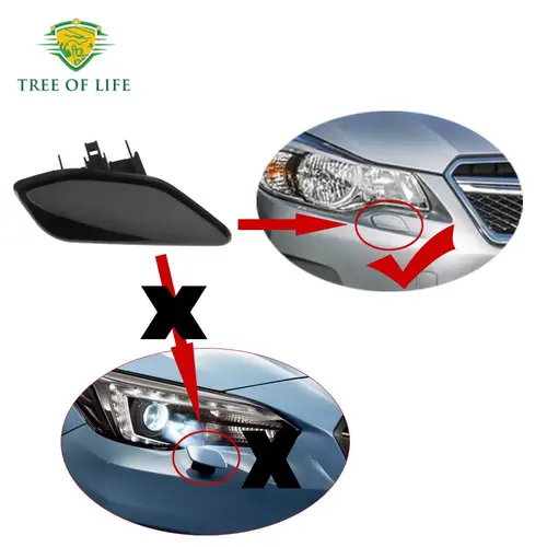 Imagen 2 del producto Para Subaru XV Crosstrek 2016 2017 cubierta de boquilla limpiaparabrisas de faro tapa de chorro de agua 86636FJ410 86636FJ400