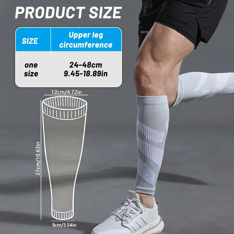 Durable Professional High Elastic Compression Calf Sleeves with Anti Twist Support for Running Cycling Jump Rope Outdoor Hiking