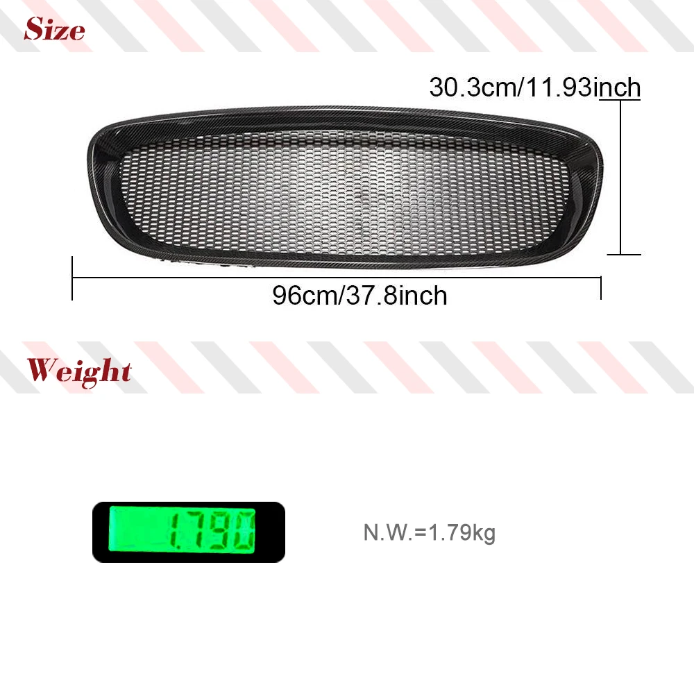 Carbon Fiber Front Grille Cover Replacement Tools Accessories Car Body Kit For Jaguar F-TYPE 2013 2014 2015 2016 2 Door Coupe