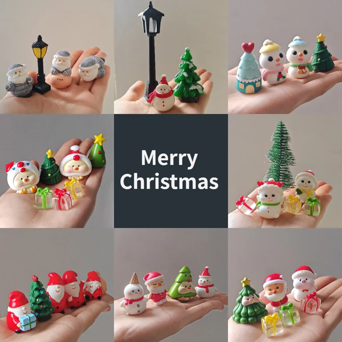 BAIUFOR Miniature Merry Christmas Decoration for Home, Table Decor, Xmas Figures, Noel Natal, Children's Gift, Party Ornament