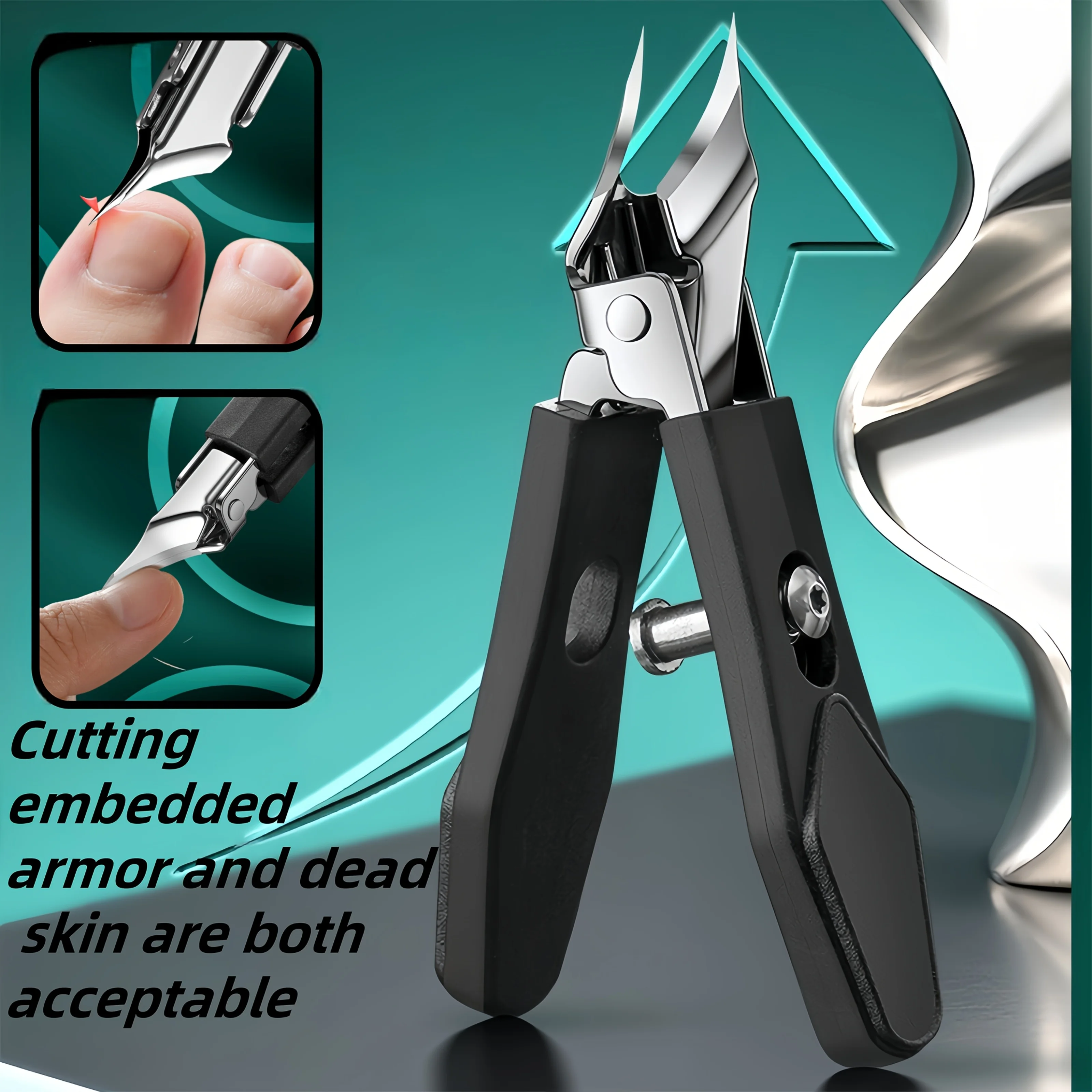 究極の精度、プロ仕様のステンレス製爪切りキューティクルニッパー - 特に陥入爪に適しています - Precisio