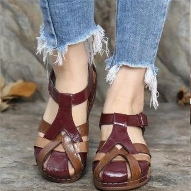 Mode Frauen Sandalen Wasserdichte Slip auf Runde Weibliche Hausschuhe Casual Komfortable Outdoor-Mode Sommer Plus Größe Schuhe Frauen – Detail 9