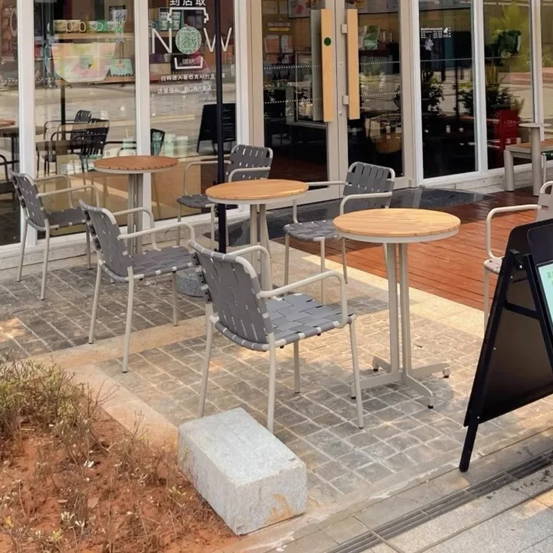 Table and chair courtyard terrace restaurant garden bed and breakfast waterproof  cafe leisure outdoor dining table and chair