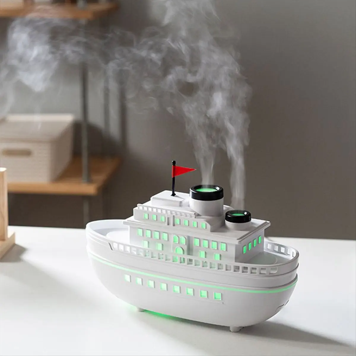 【Like】  Dual Sprays Aromatherapy Machine Cruise Ship Humidifier Desktop Air Purifie with 2H/4H Timer for Home Office 300ML