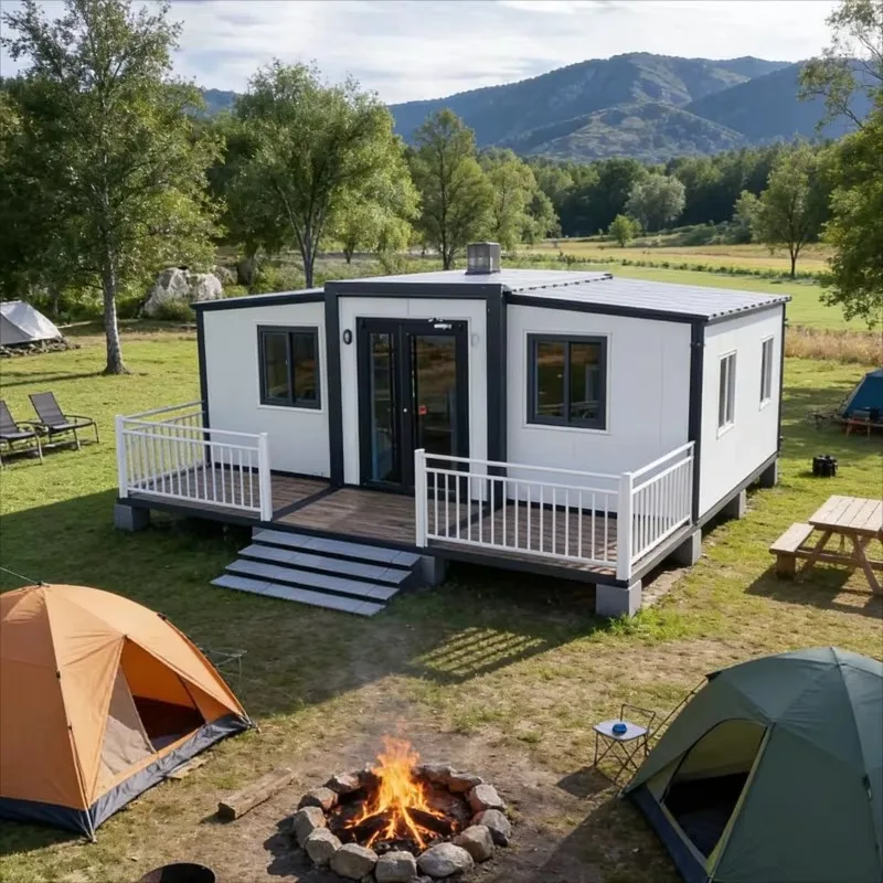 Customized Expandable Folding Container House with Windows Portable Prefab Home for Natural Light