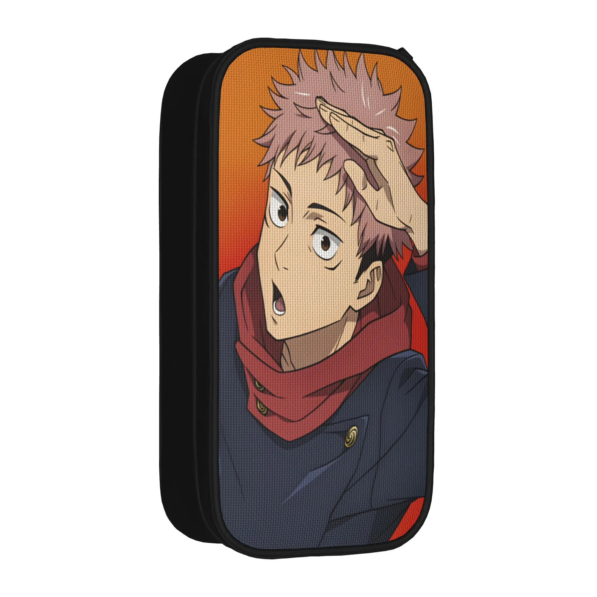 Yuji Itadori Pencil Case J-Jujutsu Kaisens Portable Pencil Box Boy Girl Double Layer Lovely Back To School Pencil Cases S