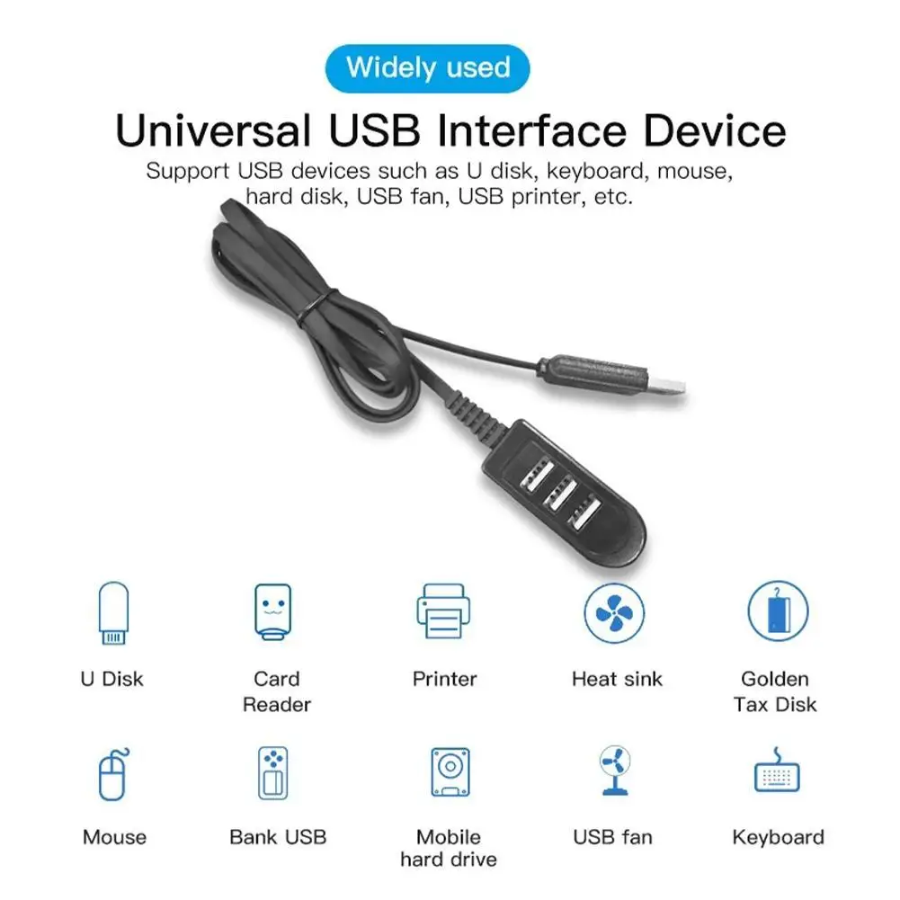 ใหม่ล่าสุด3พอร์ต USB ฮับอเนกประสงค์ที่ชาร์จ3A ตัวแปลงพอร์ตหลายพอร์ตแยกสายเคเบิลข้อมูลสายต่อ