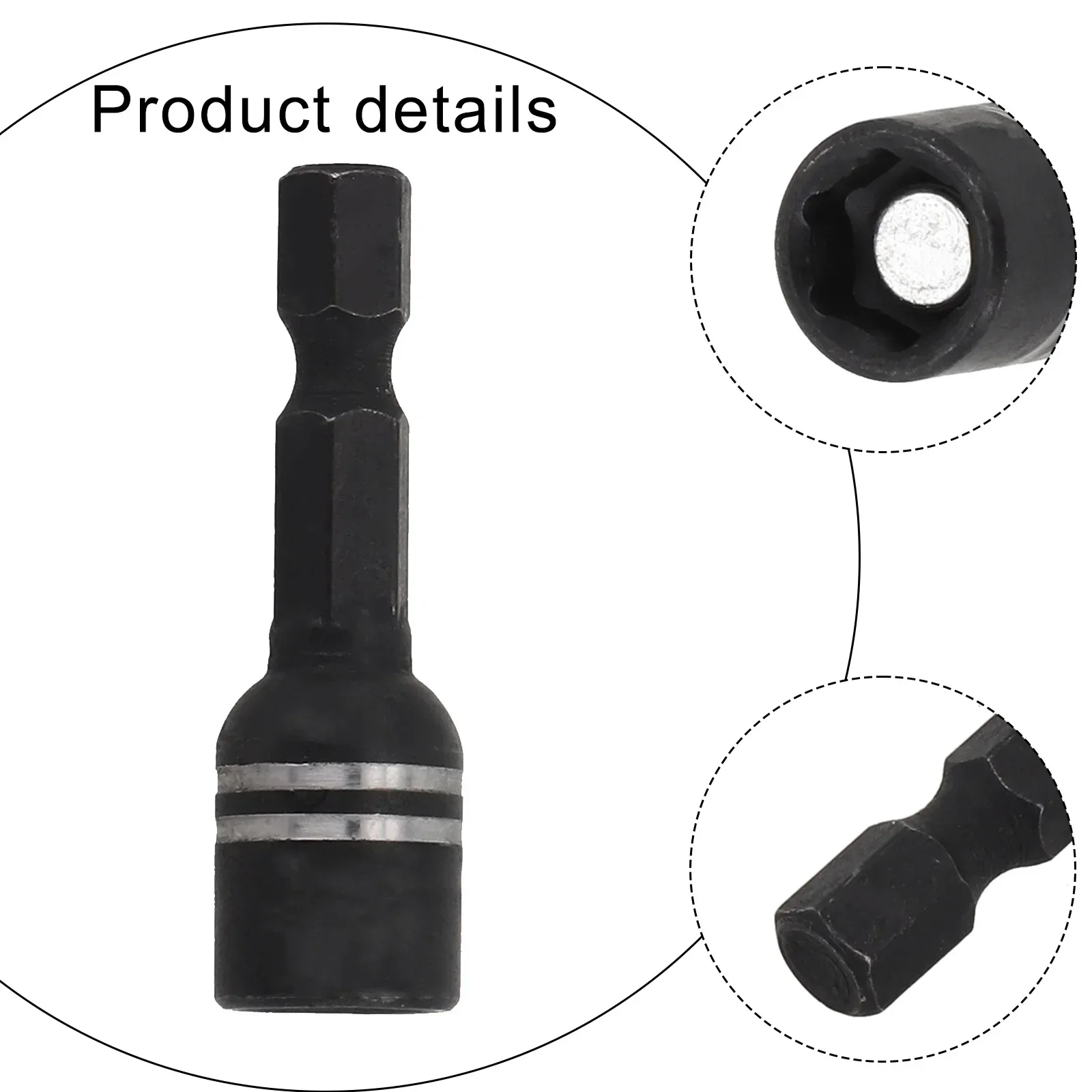 8mm Magnetic Nut Screwdriver Adapter Compatible with Various Electric Tools Steel for Long Lasting Performance