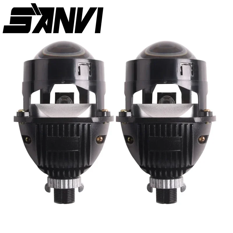 

Sanvi 2.5 inch S8 Pro Car Bi LED Projector Lens Headlight 12V 94W 5500K 7040LUX For Auto Headlamp H4 H7 9005 9006 Retrofit Light