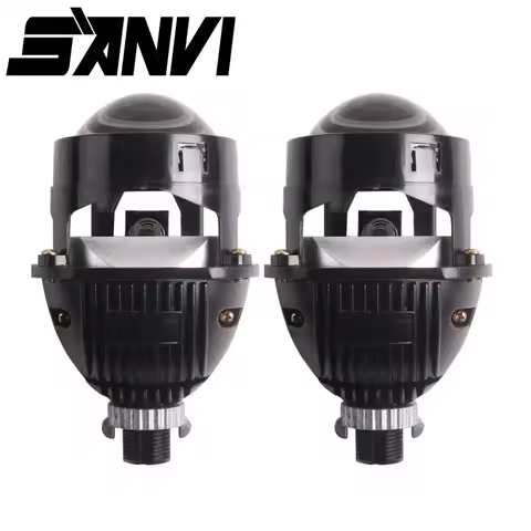Sanvi 2.5 inch S8 Pro Car Bi LED Projector Lens Headlight 12V 94W 5500K 7040LUX For Auto Headlamp H4 H7 9005 9006 Retrofit Light