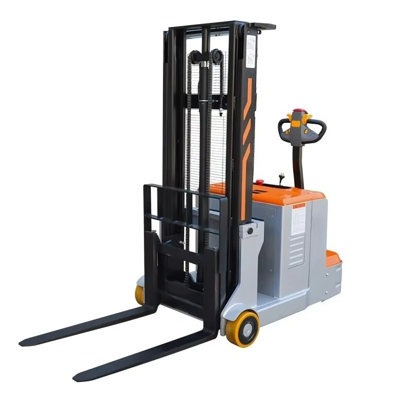 Walk Behind Hydraulic Pallet Stacker 2Ton 2.5m Lift Full Electric Stacker Battery Powered Narrow Space Handling