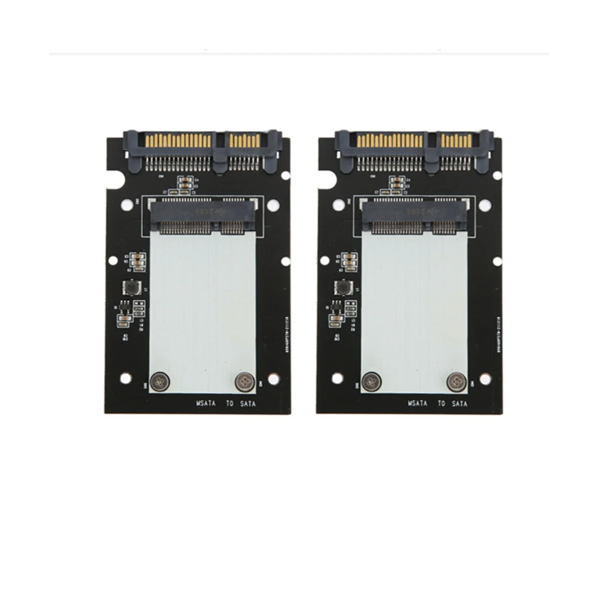 2Pcs SSD Solid State Hard Drive Transfer Card MSATA to SATA3.0 Solid State Hard Drive Transfer Box