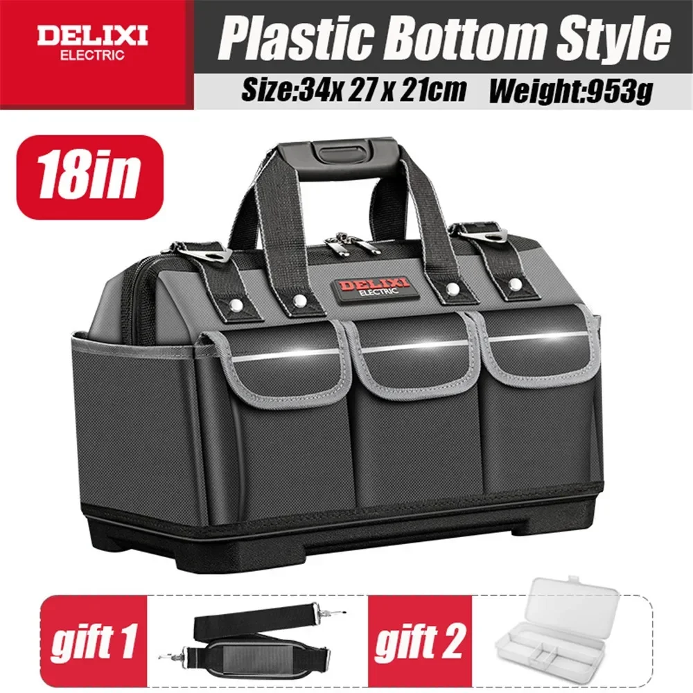 DELIXI 1680D Electrician's Toolkit Carpenter's Tool Mechanic's Storage Toolkit Men's Gift Power Hand Tool Storage Bag