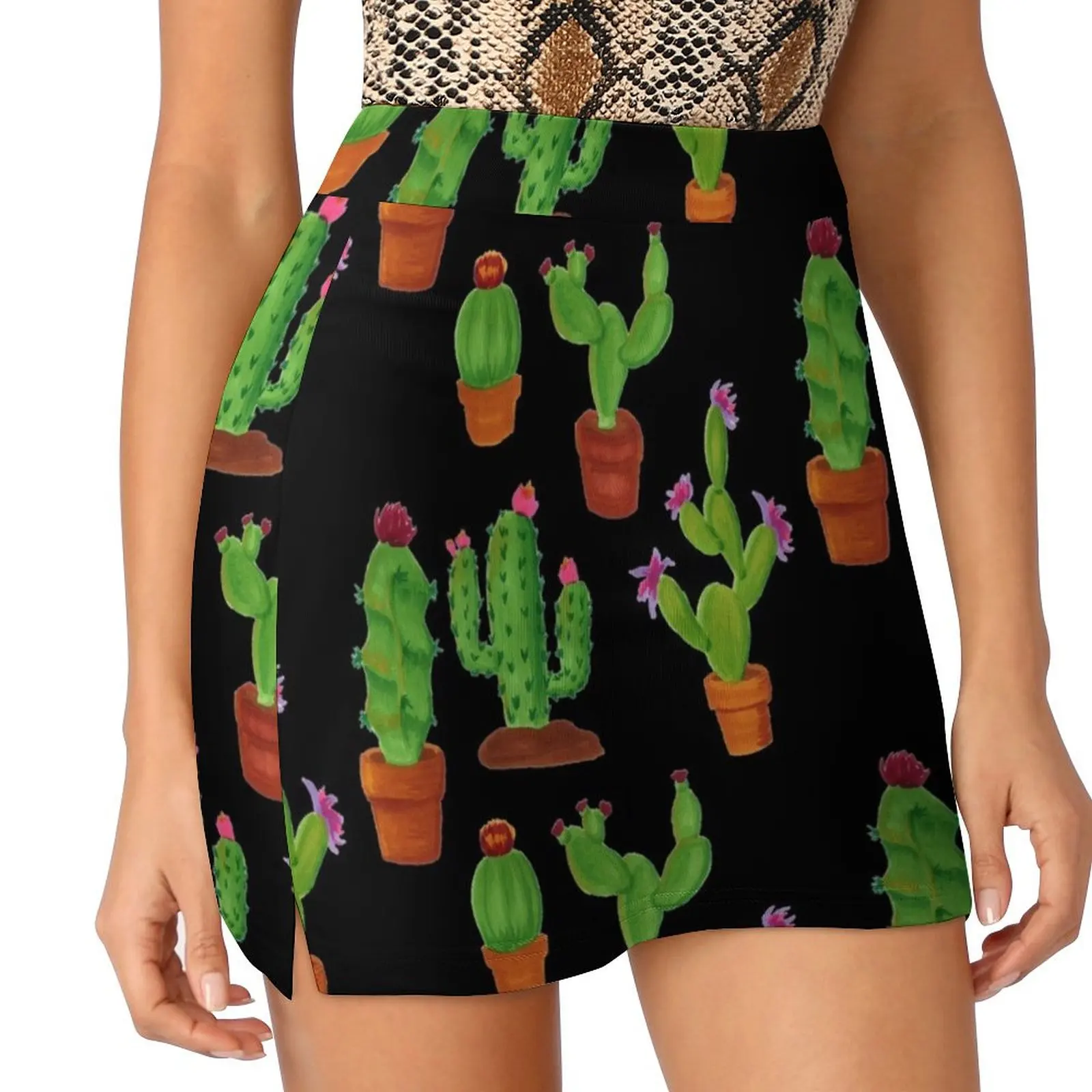 Cactus Sticker Pack - Barrel, Prickly Pear, Saguaro Cactus, Flower, Succulent, Cacti Mini Skirt korean style clothing