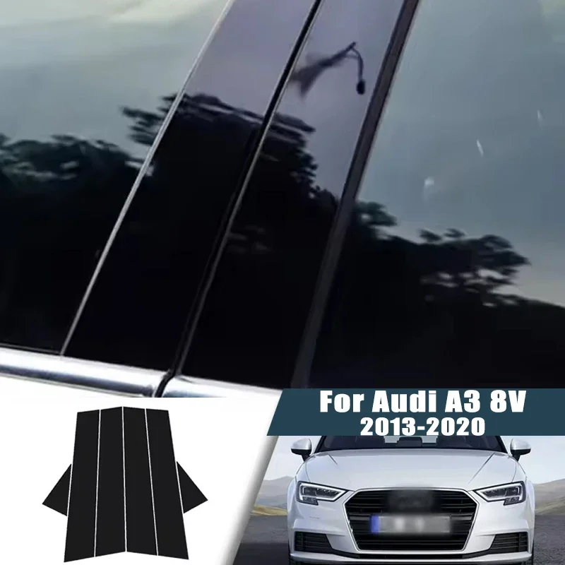 

For Audi A3 8V 2013-2020 2014 2015 2016 2017 2018 Window Center Pillar Film Trim Cover B C Posts Sticker Column Car Accessories