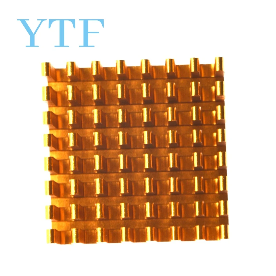 5PCS Heatsink Radiator Cooler Radiator 28x28x15MM High Quality Gold Slot Heat Sink 