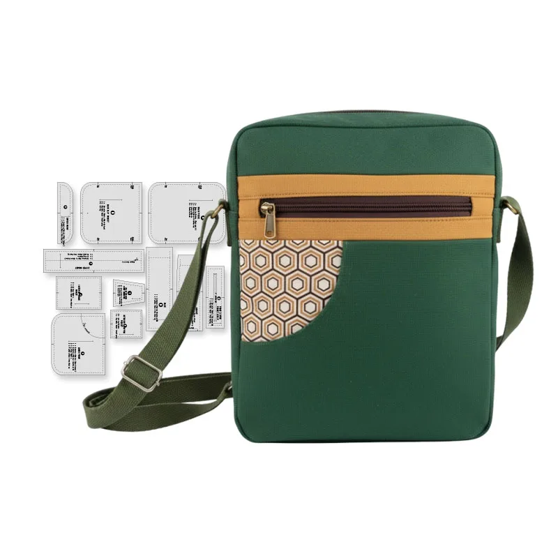 Messenger Bag Sewing Patterns,1:1 Scale Basic Women's Handbag Sewing Patterns,Stylish Handbag Sewing Patterns