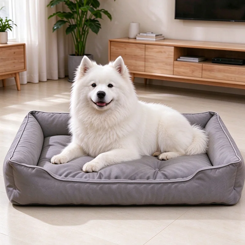 Waterproof Nonslip Dog Cooling Mat, Chew Resistant Square Crate Pad, Summer Comfort Sleeping Bed for Pets
