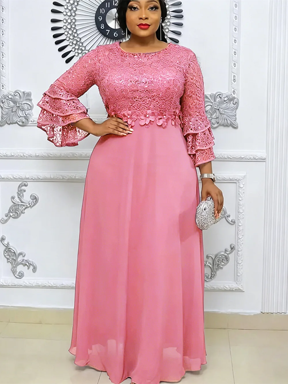 

Plus Size African Party Dresses for Women 2026 New Fashion Dashiki Ankara Wedding Evening Gown Elegant Outfits Muslim Maxi Dress