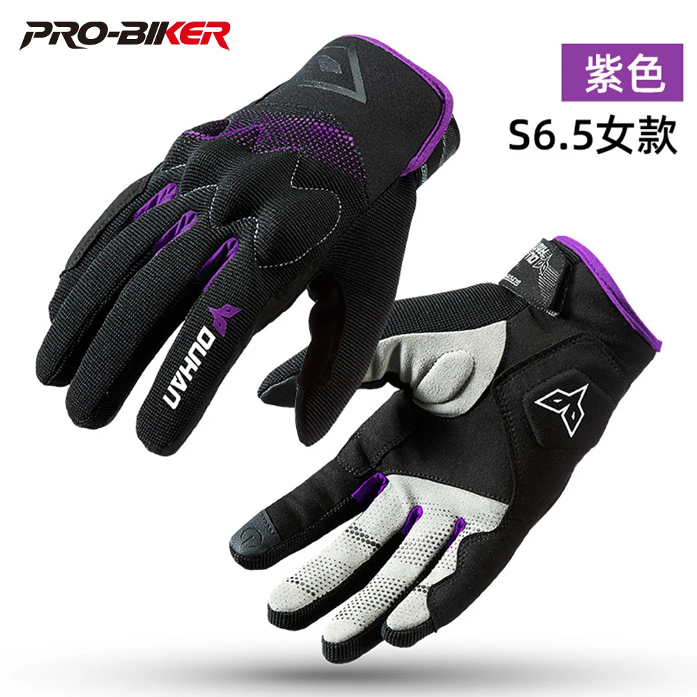 

DUHAN Motocicleta Gloves Woman Breathable Perspire Guantes Moto Mujer Collision Avoidance Guanti Moto Thickening Biker Gloves