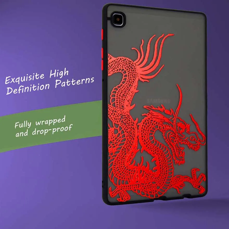 Voor Samsung Galaxy Tab A9 Plus Case 2023 11 Inch Chinese Loong Dragon Matte Cover Voor Galaxy Tab S9 S8 S7 S9 Fe Funda Capa