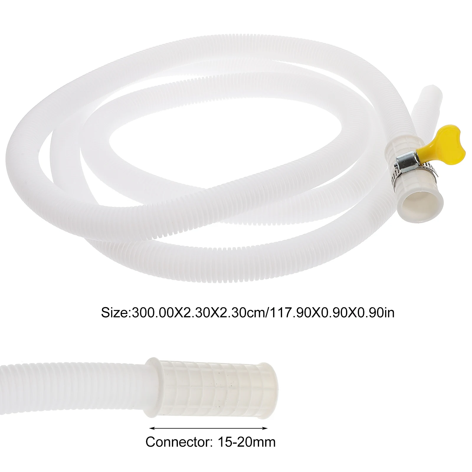 Air Conditioner Drain Hose 15-20Mm Flexible Tubing For Washing Machine Inlet Stainless Steel Clamp Extension Pipe For Ac Unit