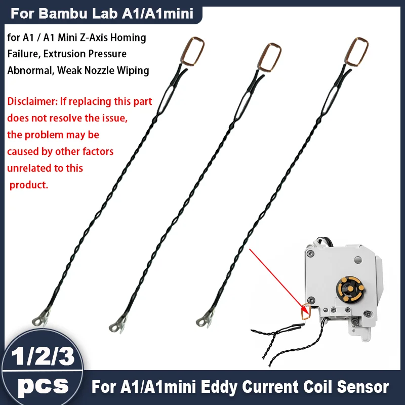 Eddy Current Coil Sensor for Bambu Lab A1 Mini Print Head Module Replacement Part 3D Printer Accessories Kit