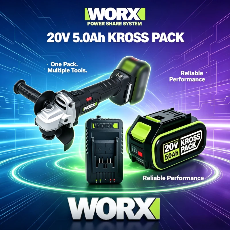 WORX Genuine WA3641 WA3054 WA3055 20V 6.0Ah Rechargeable Battery High Power for WU294 WU362 Blowers SawsYard Work  DIY Projects
