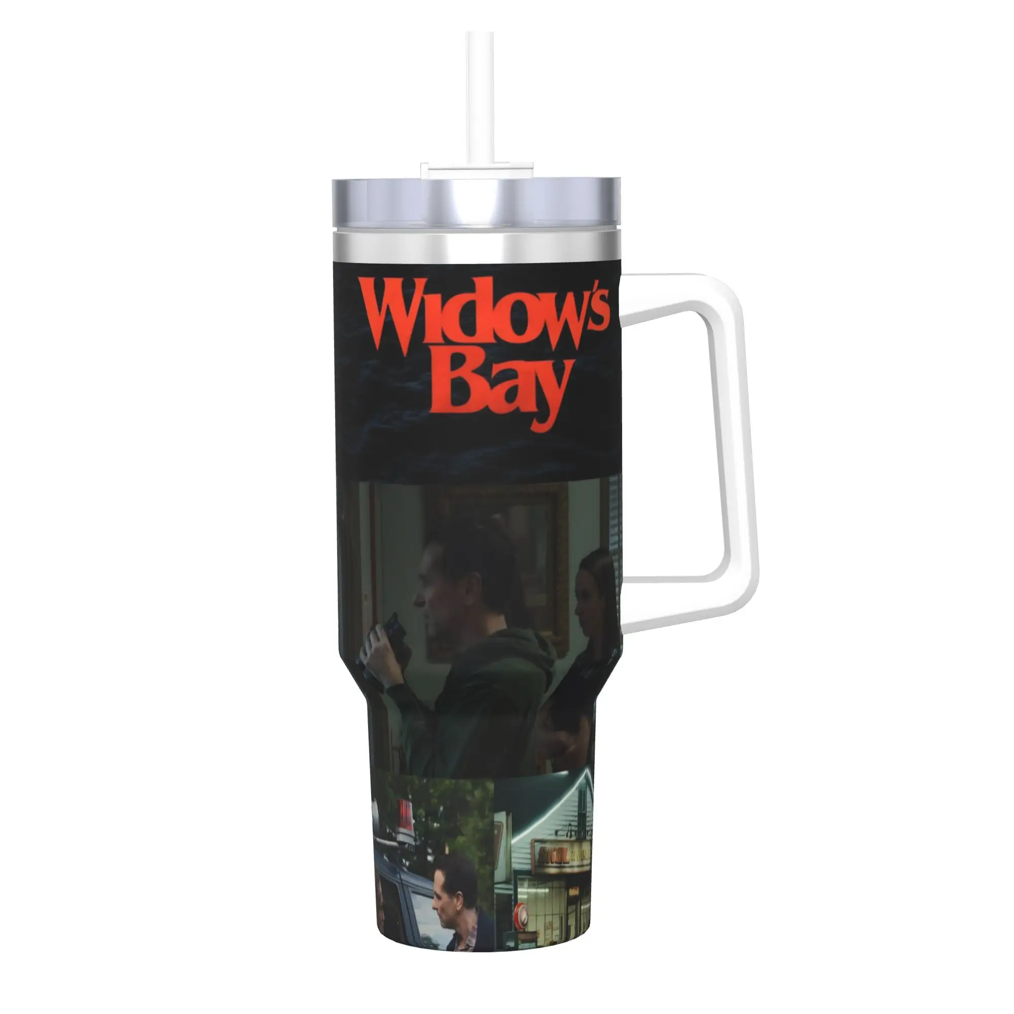 Widow's Bay Horror Movie 2026 40oz Tumbler Stainless Steel Double Wall Vacuum Insulated  Travel Mug With Straw