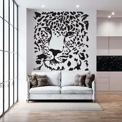 Vinyl Stickers Cheetah Wall Decals Animal Wall Decals, Retro Style Wall Art Wild Animal Wall Stickers Home Fashion Decoration