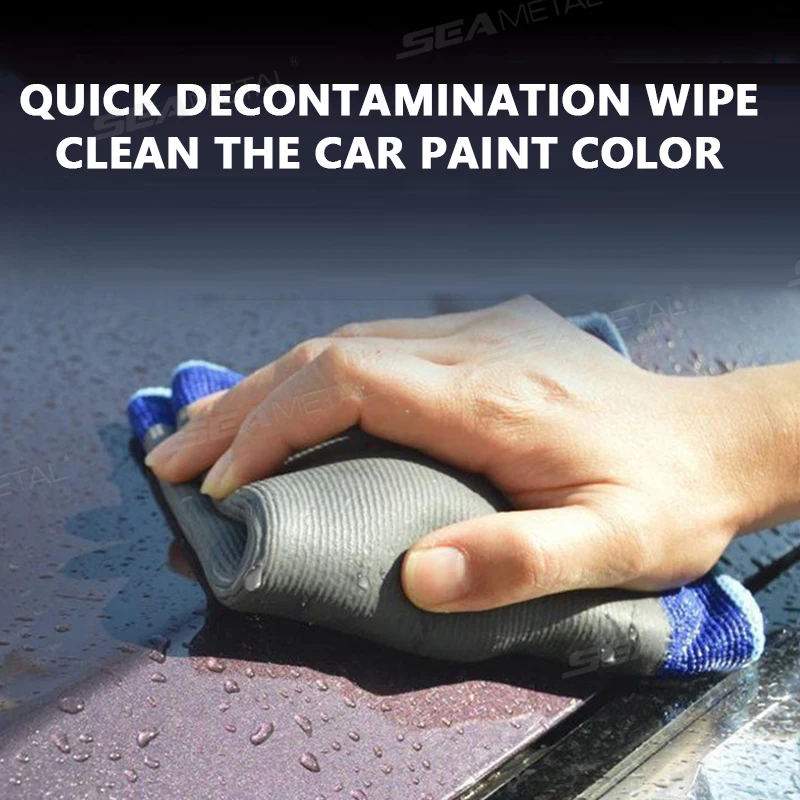 SEAMETAL Car Detailing Cleaning Towel Magic Clay Cloth Absorbent Rag with Blue Clay Bar Towel Deeply Remove Stains Washing Tool