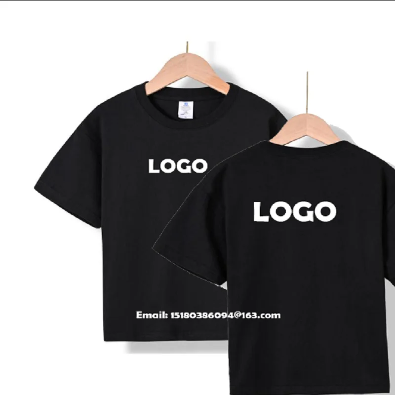 

New pure cotton short sleeves for children, customizable with patterns and logos, comfortable and sweat absorbing