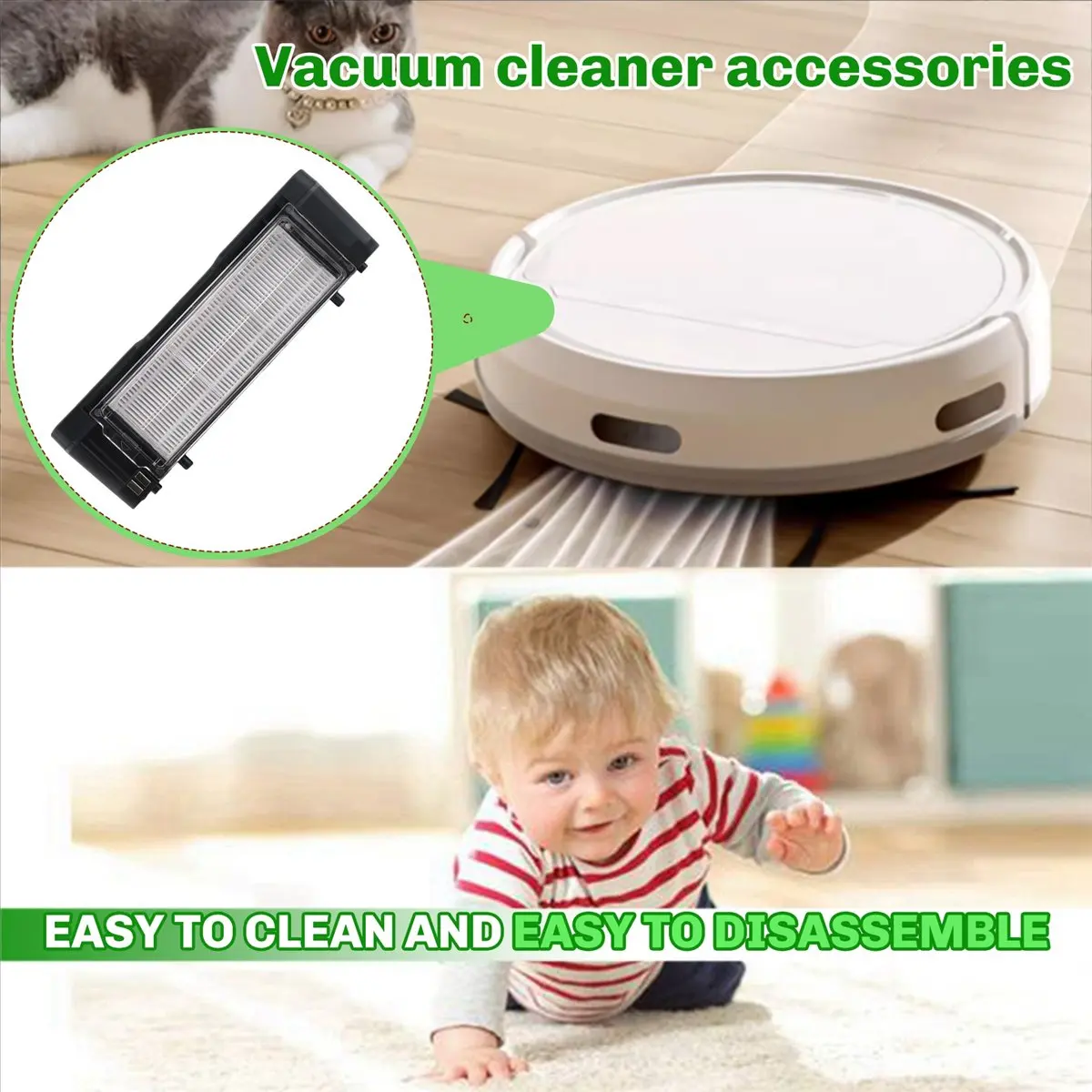 CHFL 2 in 1 Water Tank Dust Box for Xiaomi Robot Vacuum Mop 2S 3C VIOMI V2 V3 XMSTJQR2S STYTJ02YM Robot Vacuum Cleaner Parts view 4