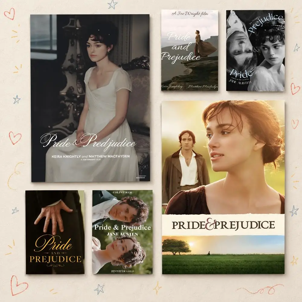 Movie Classic Romantic P-Pride and Prejudice Poster HD PP Wall Decor for Living Room Bedroom Gaming Room Cafe Unique Gift