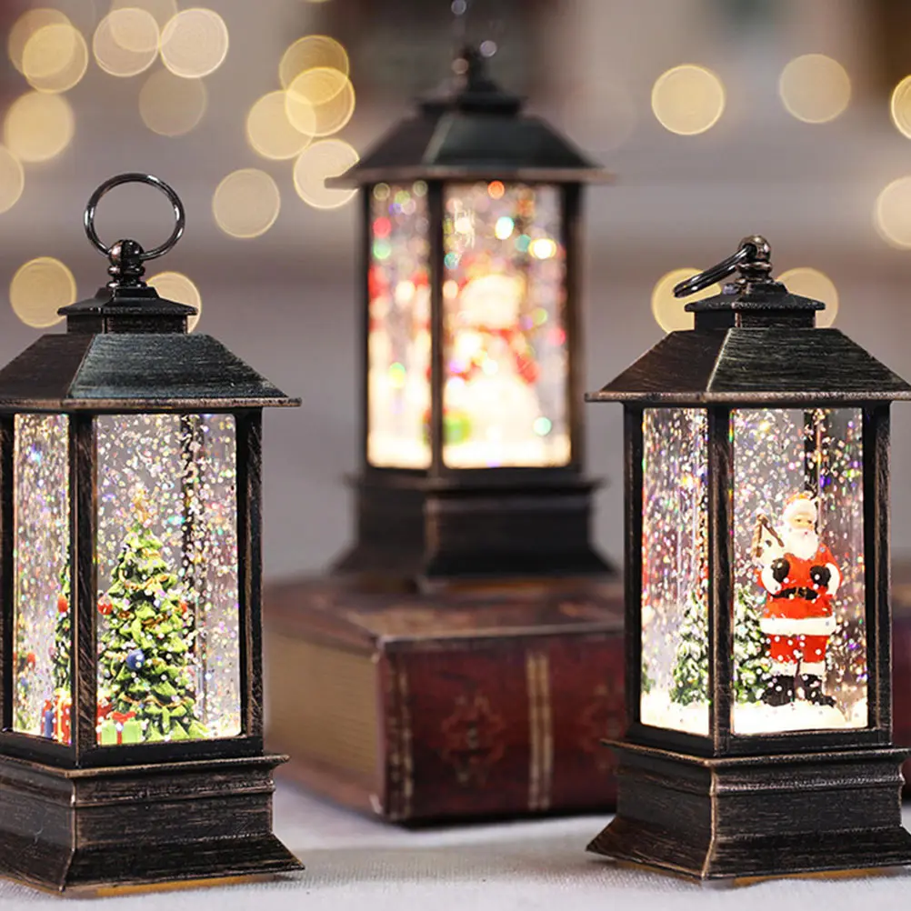 

1pc Chic Christmas Lamp Adornment Portable Luminous Xmas Decor LED Desktop Light Festive Holiday Background Prop Durable