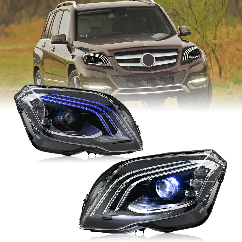 

1Set Full LED Headlights Assmebly For Mercedes Benz GLK350 GLK250 2013 2014 2015 Front Head Lamps DRL Headlamp Accessories