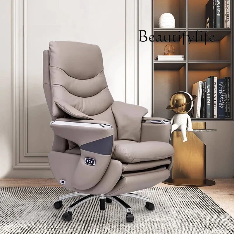 Cadeira de Escritório de Luxo Io Muebles, Durável, Designer, com Massagem, Giratória, Ergonômica, Respirável, para Longas Horas de Uso, Estrutura Metá