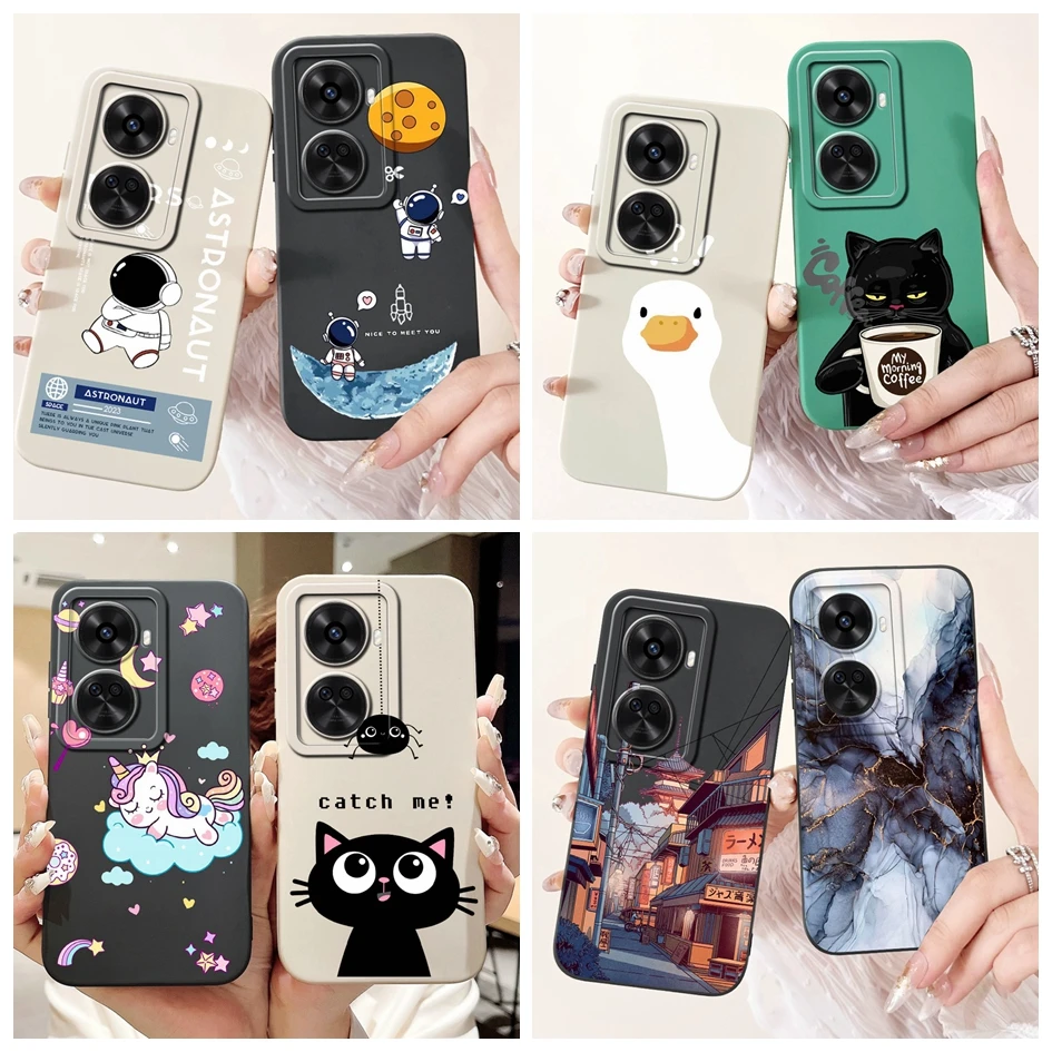 For Huawei nova 12 SE 2024 Case BNE-LX1 Shockproof Cover Cute Astronaut Cartoon Matte Funda on Huawei Nova12 SE Square Protector