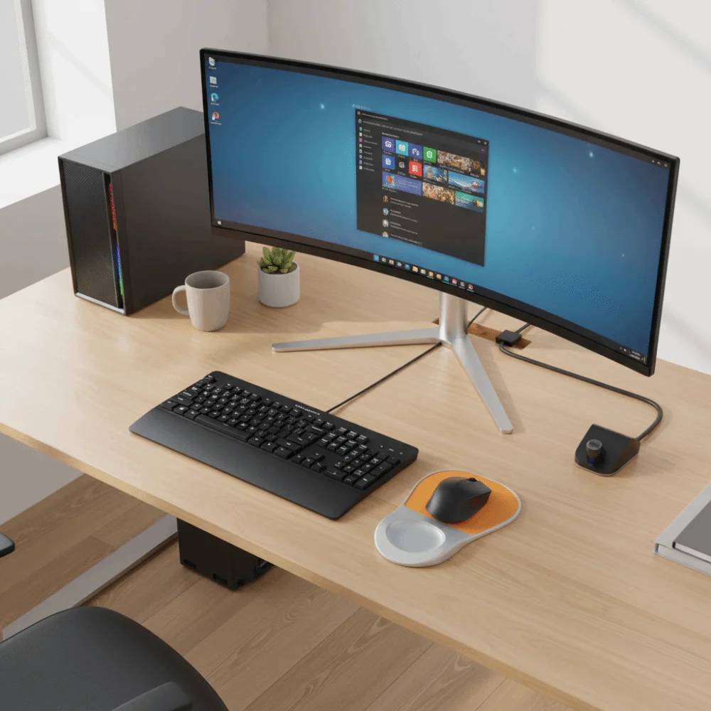 Smooth Surface Ergonomic Mouse Pad Comfortable Non-Slip Soft Wrist Rest Mousepad Wear-resistant Easy Clean