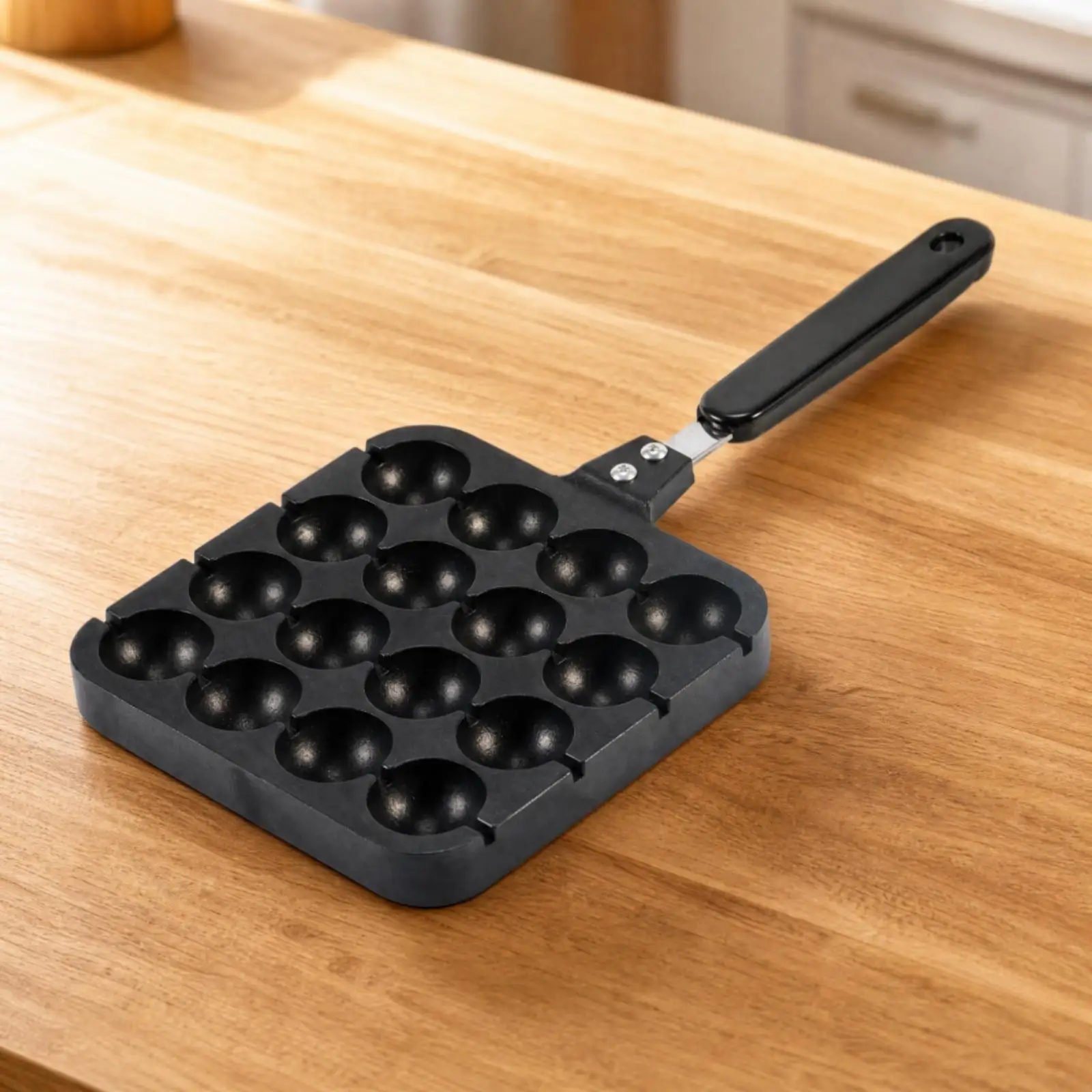 Quail Egg Cooking Pan with Nonstick Surface Induction Compatible 16-Cavity Takoyaki Pan Takoyaki Plate Lightweight