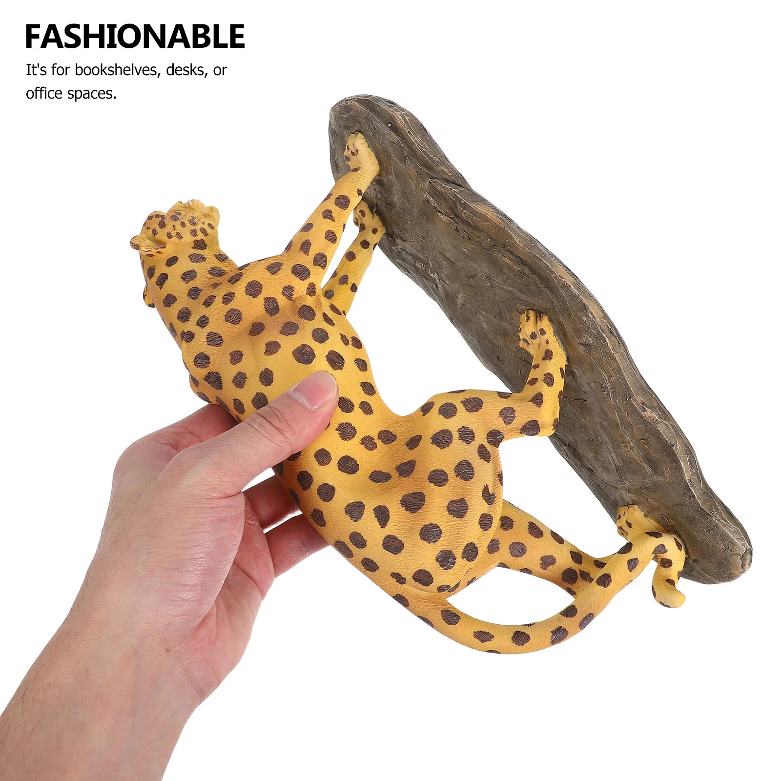 

Resin Leopard Statue Figurine Detailed Craftsmanship Material Bookshelf Decor Animal Sculpture Home Office Art