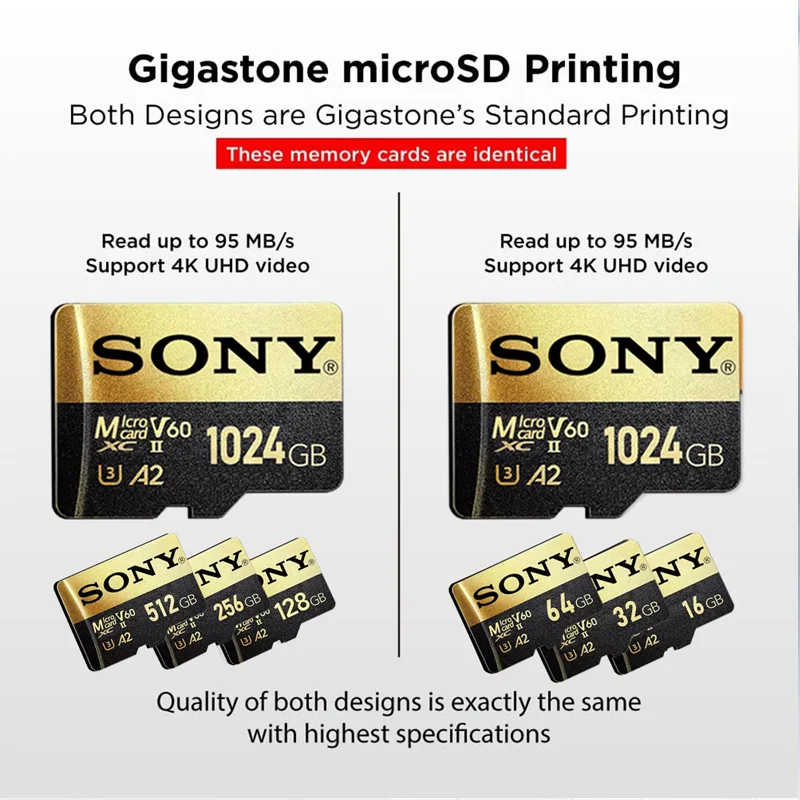 

Sony 1TB 512 ГБ 256 ГБ Micro Flash SD Card Extreme SD Memory A2 U3 V30 SD-карта 128 ГБ TF флэш-карты для телефона Xiaomi Компьютер