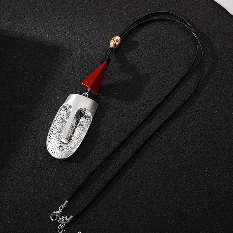 special for hot-selling fashion contrasting color brushed alloy pendant, personalized abstract style versatile wome