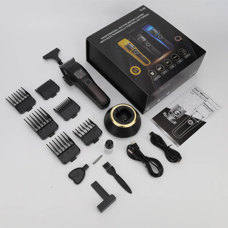 Professional Electric BLDC Hair Clippers Brushless Motor Hair Trimmer LCD Cordless Hair Barber Clippers