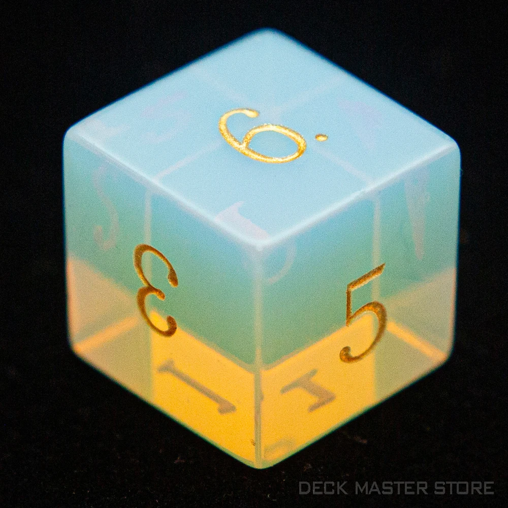 Opal Dice Polyhedral Gemstone Various Shapes Digital D20 DnD Dice for D&D TRPG Tabletop Games Board Games Dice