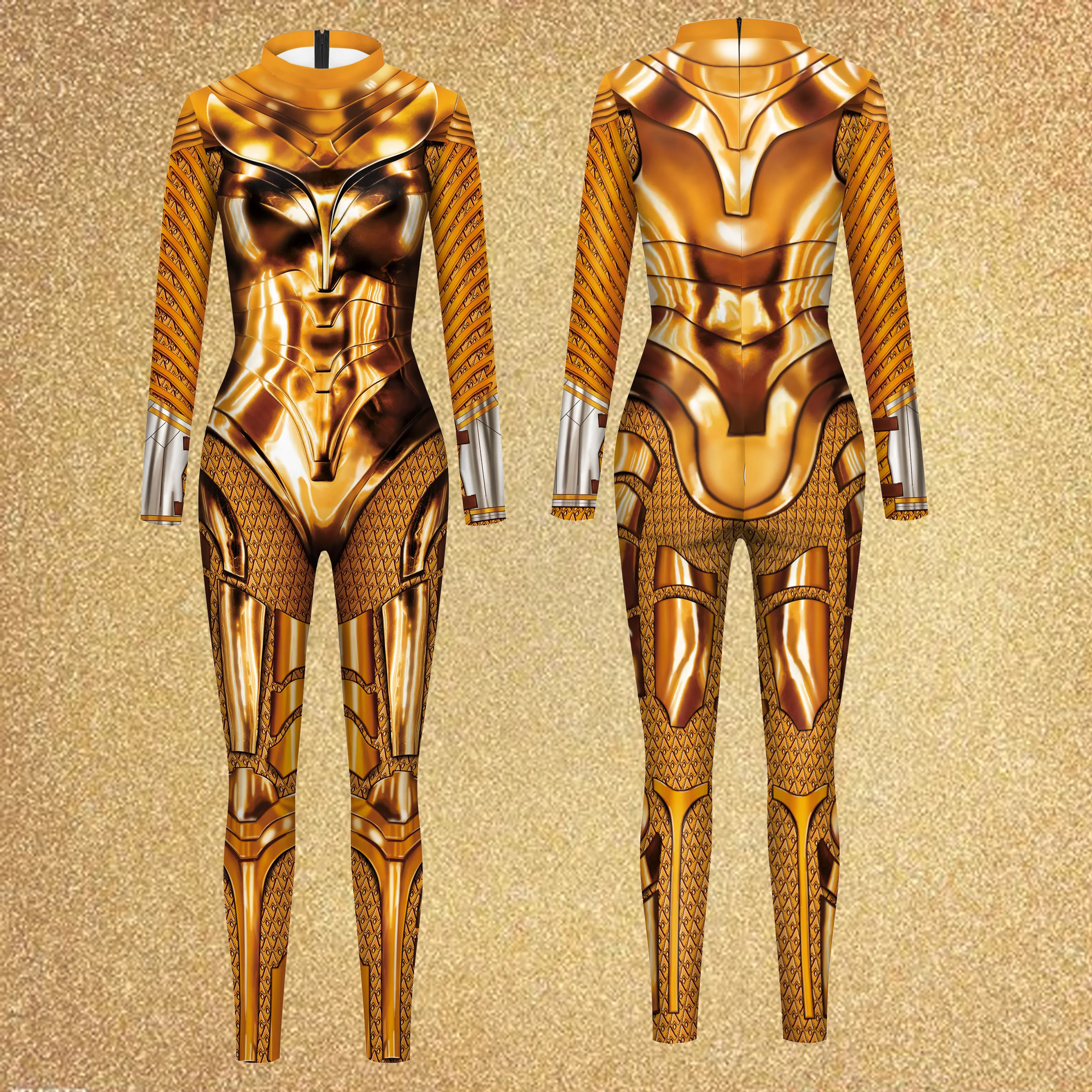 Zawaland 3D พิมพ์เซ็กซี่ Spandex Bodysuits ผู้หญิง Catsuit แขนยาวแน่น Jumpsuits ทั้งชุดคอสเพลย์ Zentai