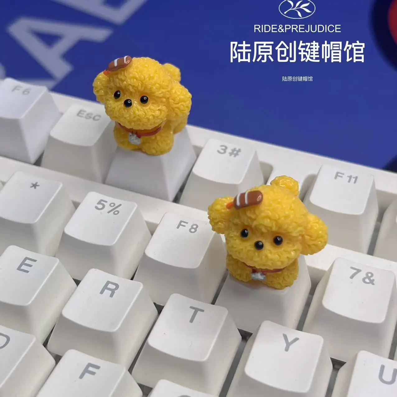 

DIY Popcorn Puppy Keycaps Translucent Transparent Gaming Mechanical Keyboard Keycaps Handmade Creative Animal Dog Keycaps