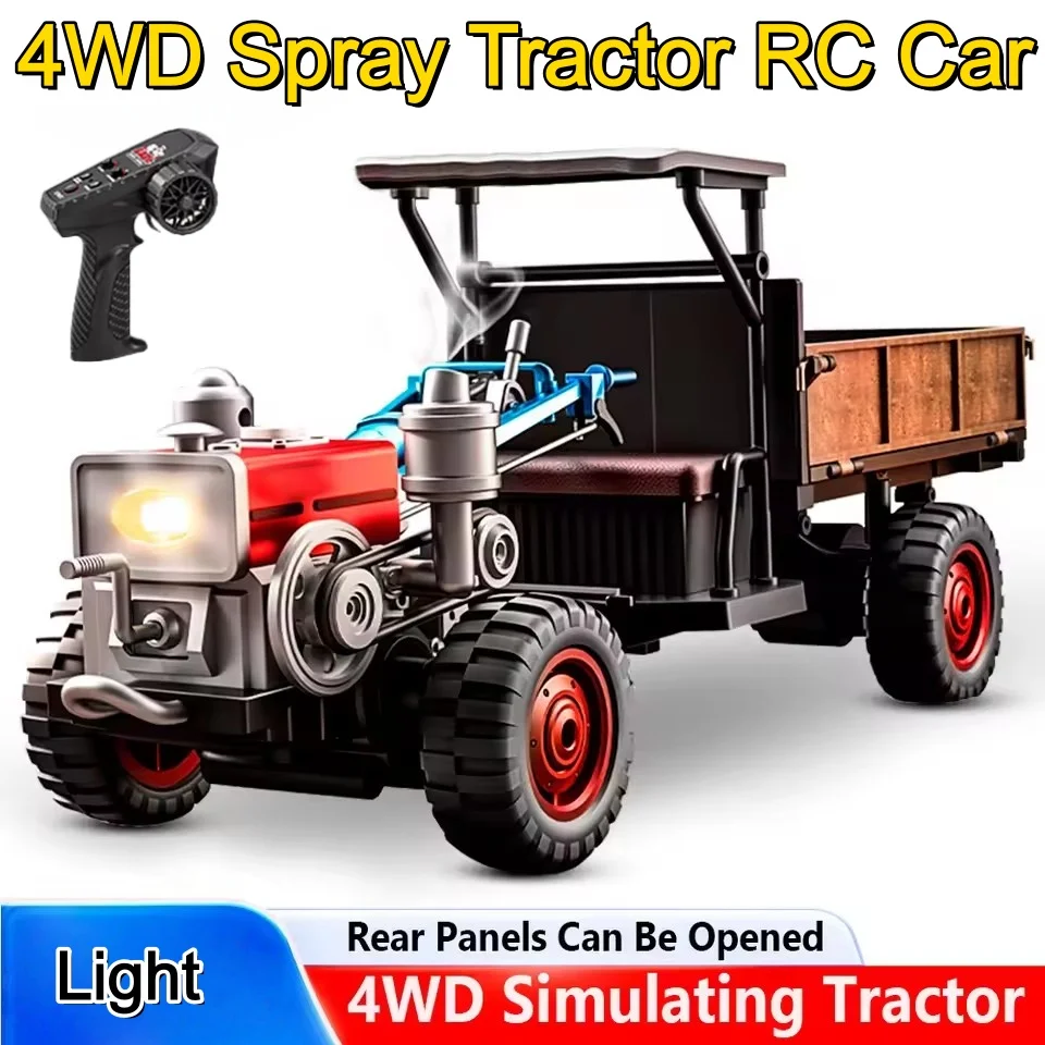 Fully Proportional 4WD Off-road Simulation Tractor Simulation Spray Agricultural RC Truck 2.4G Sound Lighting Hopper Lift  Truck